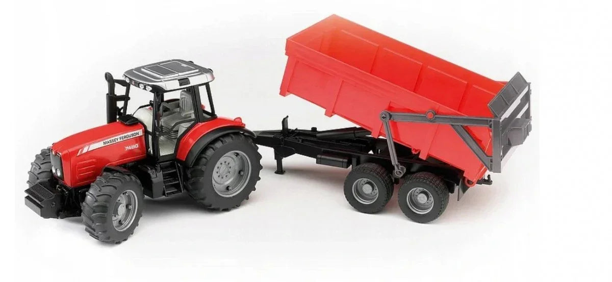 BRUDER Pojazd Traktor Massey Ferguson z przyczepą wywrotką - zabawki-dla-dziewczynki