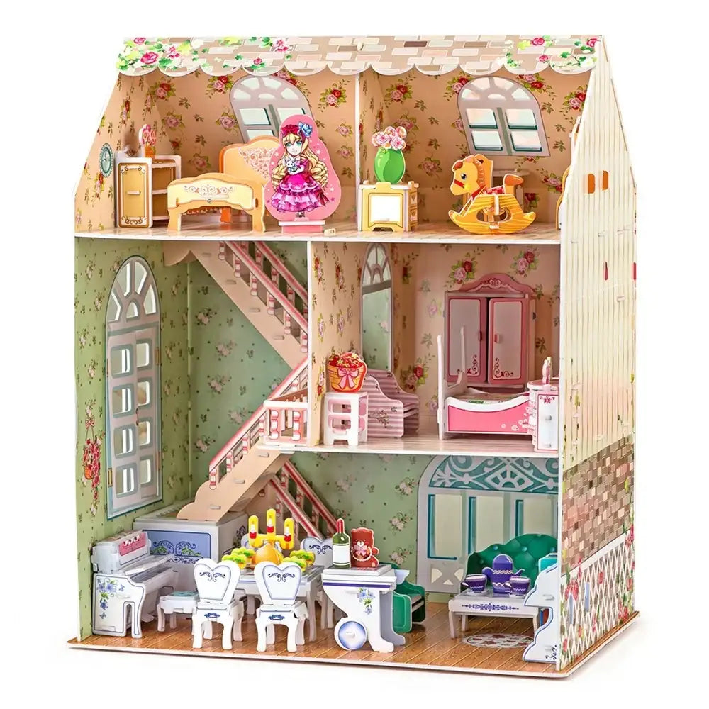 Zestaw edukacyjny Cubic Fun Puzzle 3D Domek dla lalek Dreamy dla dzieci- zabawki-dla-dziewczynki