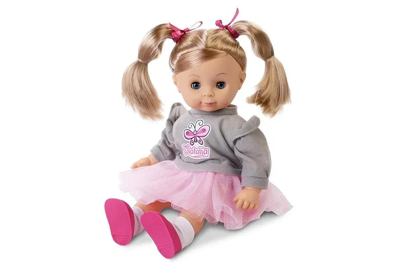 Lalka Natalia w szarym sweterku, mówi po polsku, 39 cm - zabawki-dla-dziewczynki