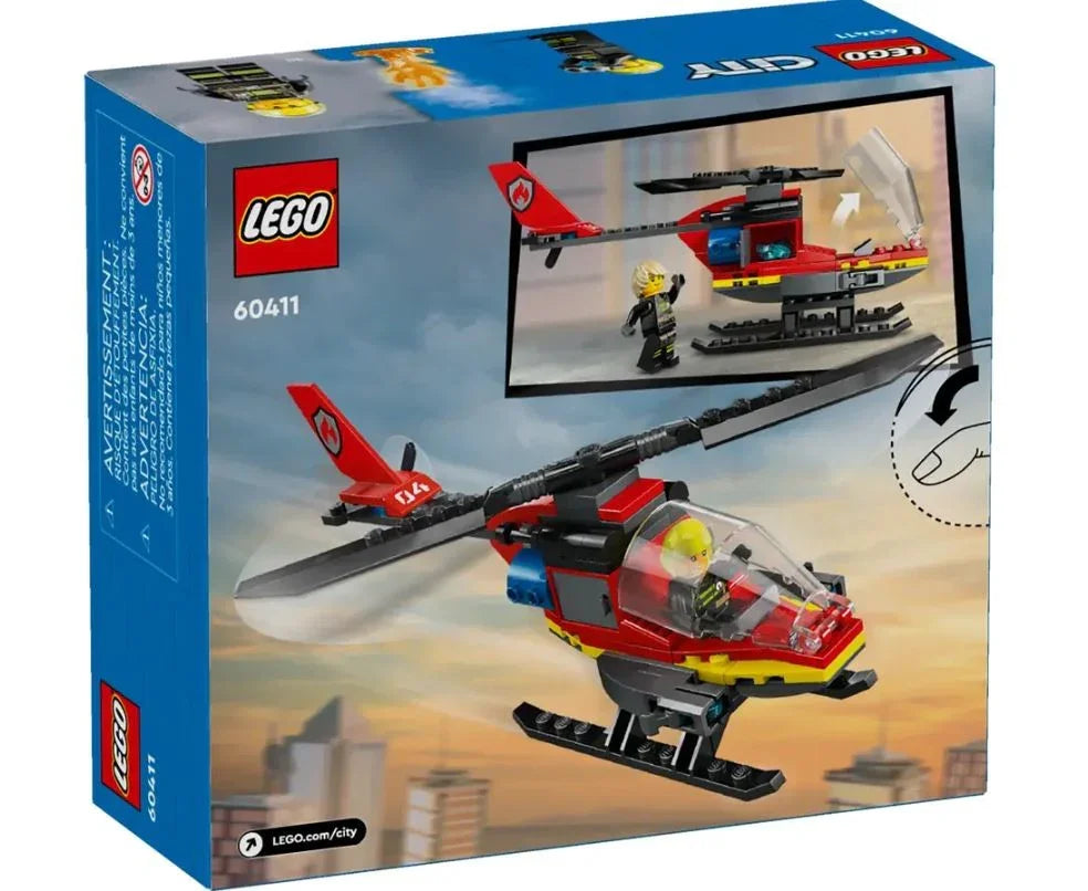 Klocki City 60411 Strażacki helikopter ratunkowy - zabawki-dla-dziewczynki