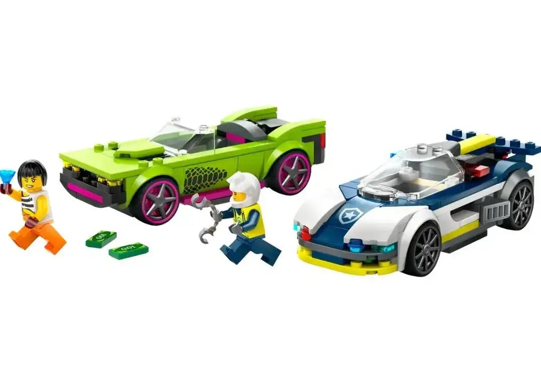 LEGO City 60415 pościg radiowozu i samochodu muscle car - zabawki-dla-dziewczynki