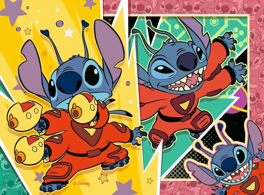 Puzzle 4w1 Disney Stitch - zabawki-dla-dziewczynki