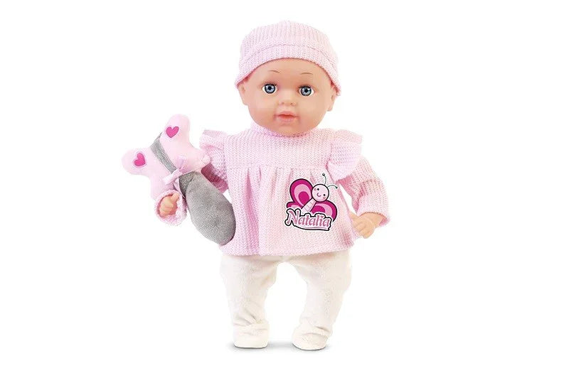 Lalka Natalia bobas 33 cm z zabawką - zabawki-dla-dziewczynki