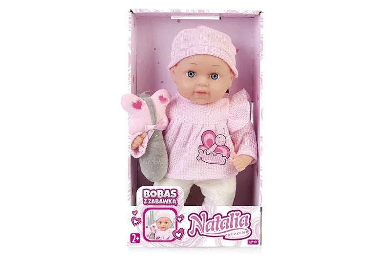 Lalka Natalia bobas 33 cm z zabawką - zabawki-dla-dziewczynki