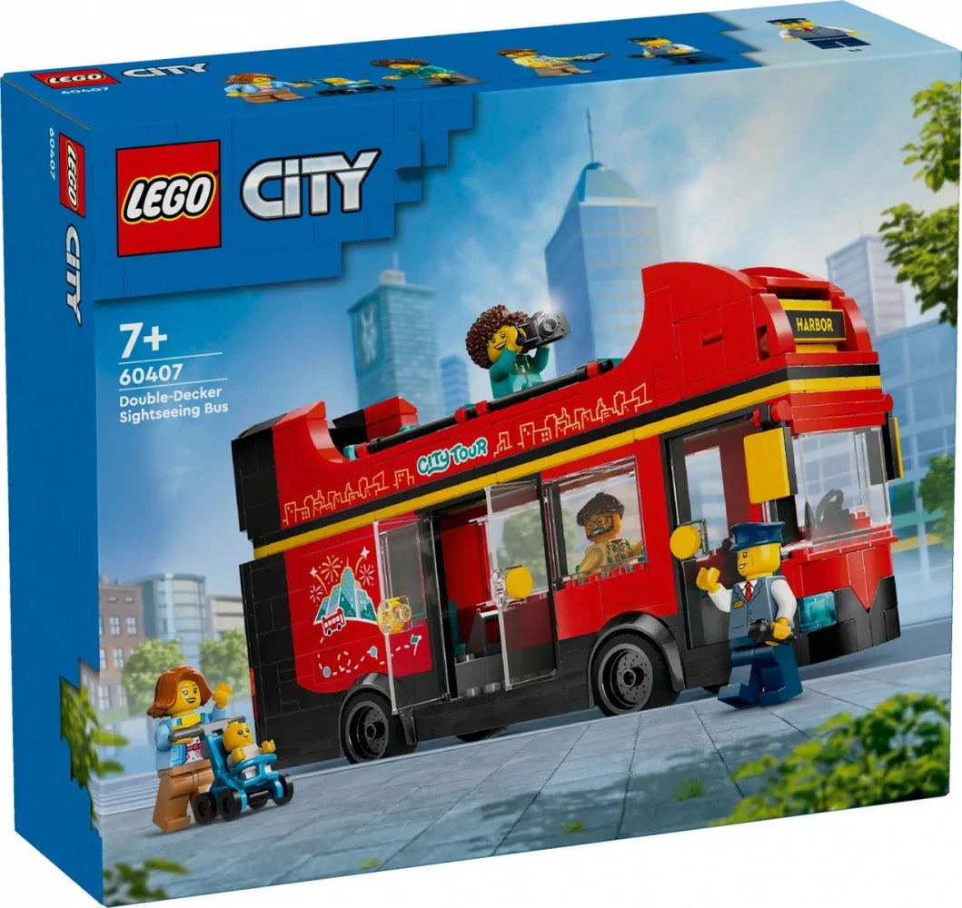 Klocki City 60407 Czerwony, piętrowy autokar - zabawki-dla-dziewczynki