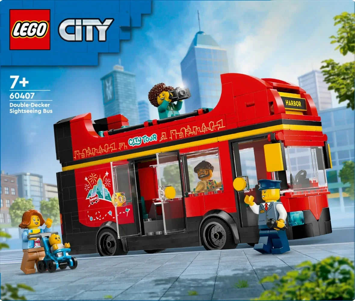Klocki City 60407 Czerwony, piętrowy autokar - zabawki-dla-dziewczynki