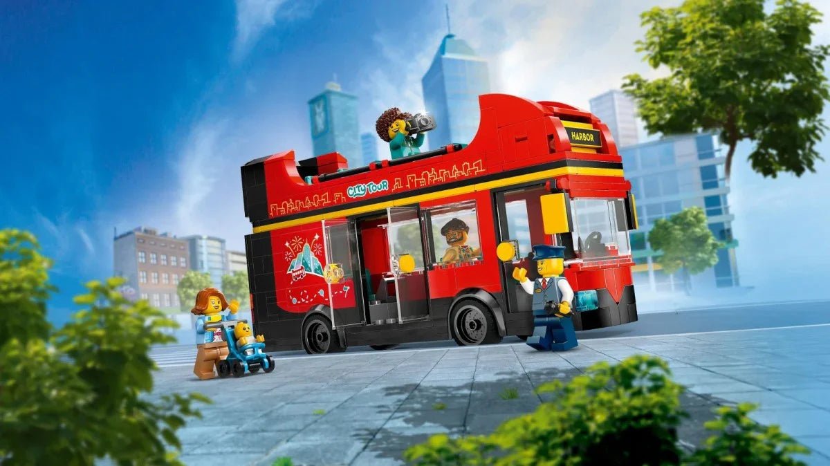 Klocki City 60407 Czerwony, piętrowy autokar - zabawki-dla-dziewczynki