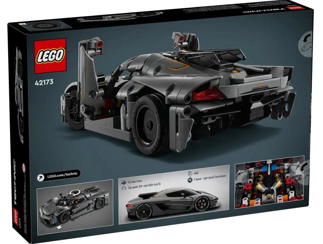 Klocki Technic 42173 Szary hipersamochód Koenigsegg Jesko Absolut - zabawki-dla-dziewczynki