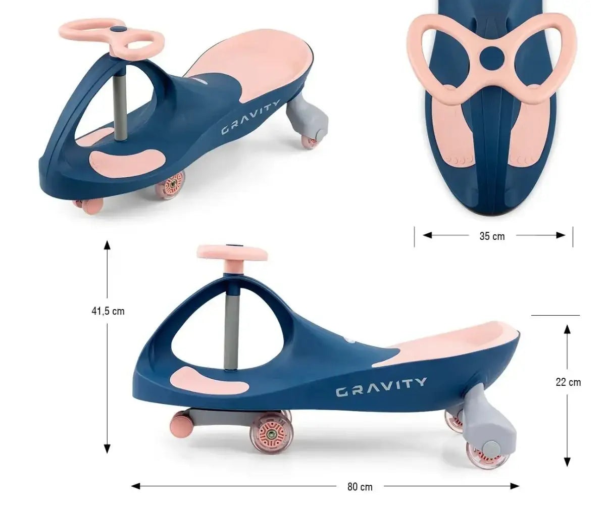 Milly Mally jeździk Gravity granatowo-różowy do nauki balansowania - zabawki-dla-dziewczynki