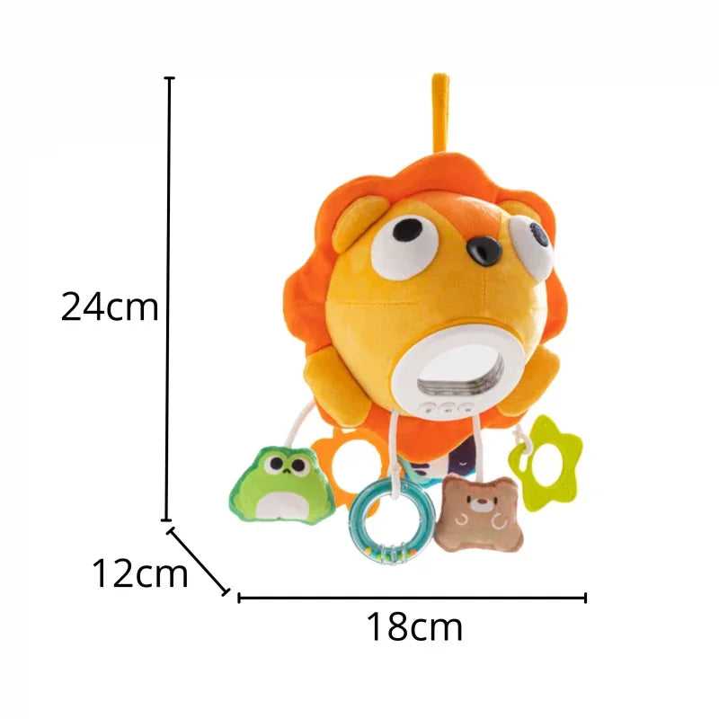 3-WOOPIE Baby Pluszowy Lew Maskotka Interaktywna Przytulanka Muzyczna z Zawieszkami i Gryzakami-3