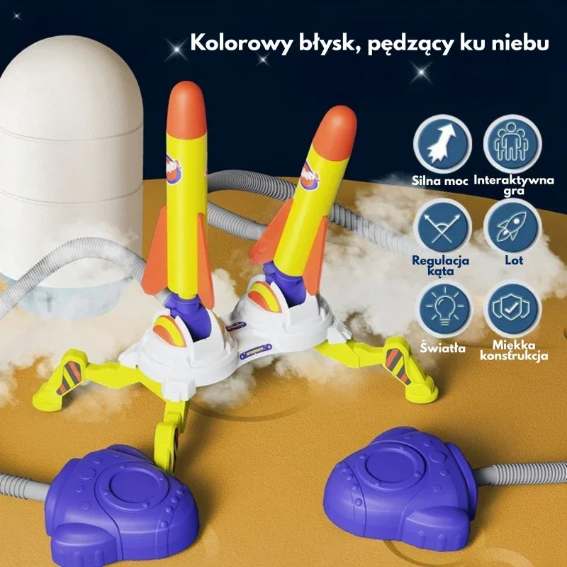 WOOPIE Podwójna Wyrzutnia Rakiet Piankowych 6 szt. - zabawki-dla-dziewczynki