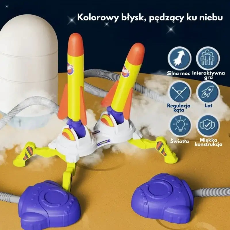 Zestaw WOOPIE wyrzutnia rakiet piankowych dla dzieci - zabawki-dla-dziewczynki
