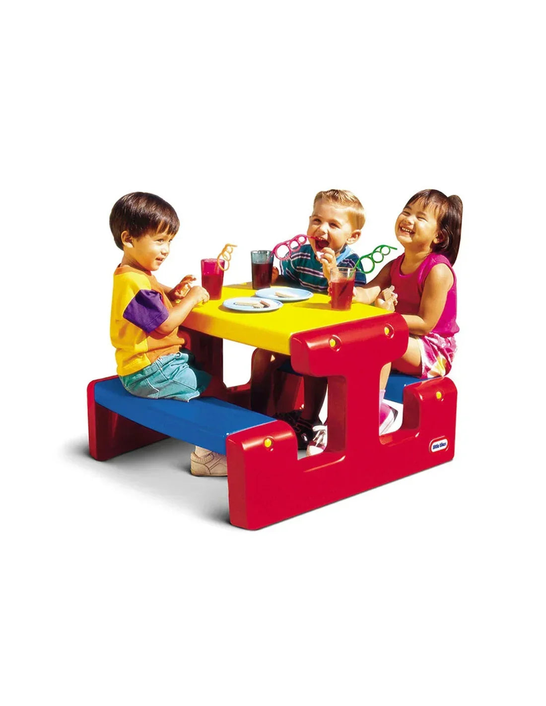 2-LITTLE TIKES Stół Stolik Piknikowy Czerwono Żółto Niebieski-2