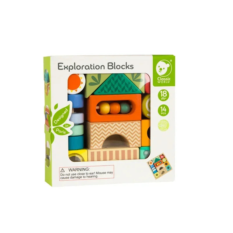 CLASSIC WORLD Montessori układanka klocki sensoryczne - zabawki-dla-dziewczynki