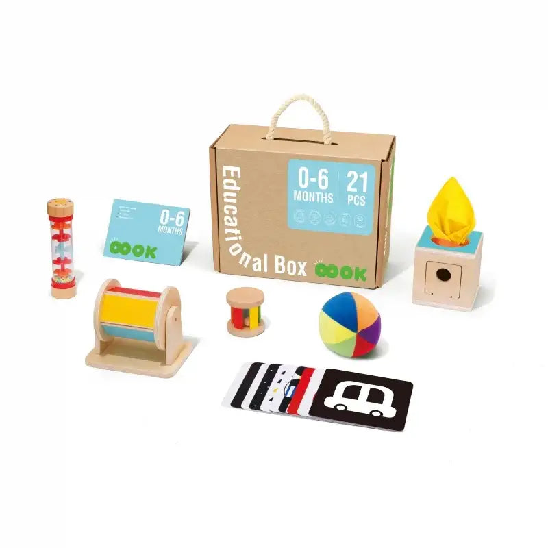 Edukacyjne TOOKY TOY Box XXL Montessori 6w1 dla maluszków 0-6 miesięcy - zabawki-dla-dziewczynki