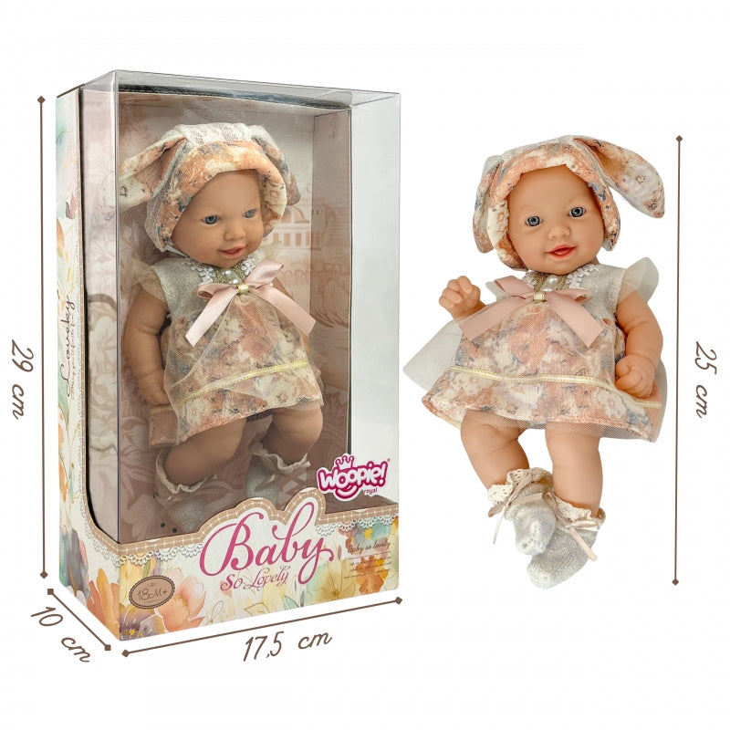 5-WOOPIE ROYAL Lalka Bobas Vintage 24 cm w Sukience i Czapeczce Króliczka-5
