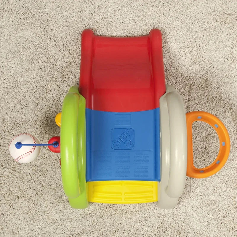 STEP2 Plac Zabaw Dla Dzieci Centrum Aktywności Zjeżdżalnia Koszykówka Baseball - zabawki-dla-dziewczynki