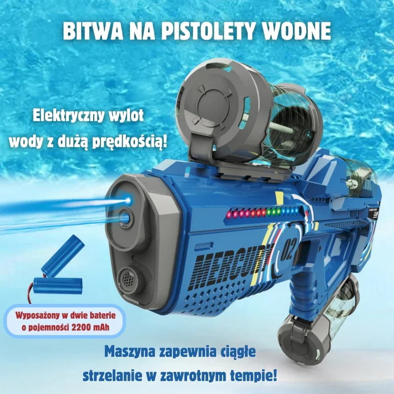WOOPIE Pistolet na Wodę Elektryczny Automatyczny Merkury - zabawki-dla-dziewczynki