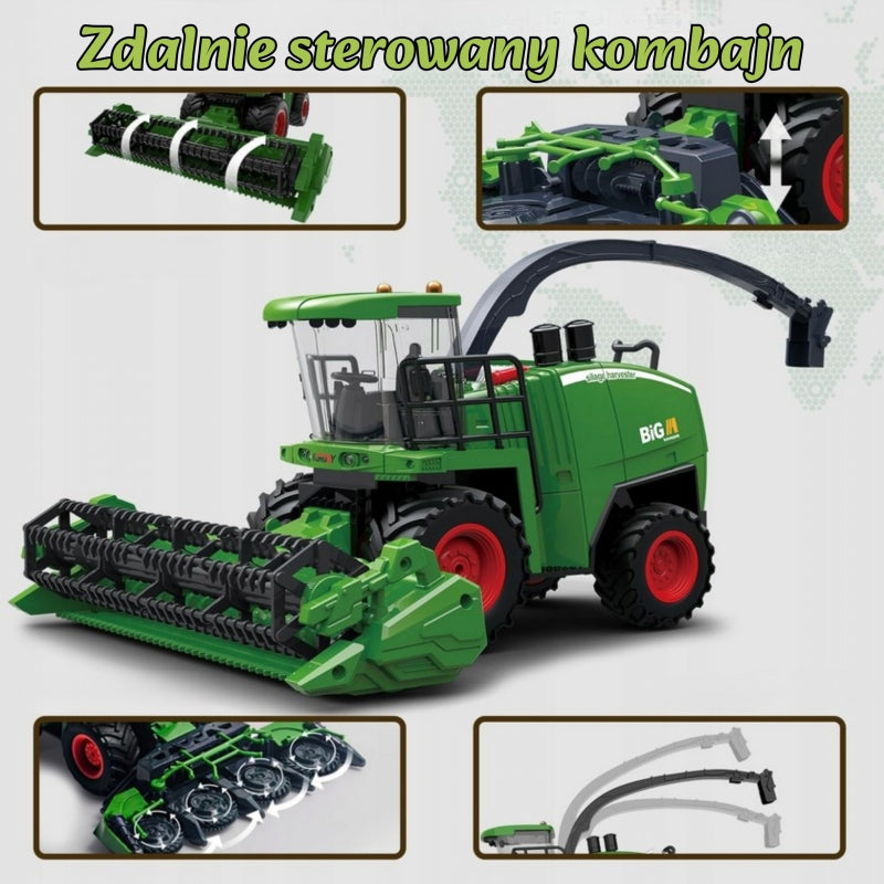 3-WOOPIE Zdalnie Sterowany Kombajn Rolniczy 1:24 z Efektami Dźwięku, Światła i Dymu-3