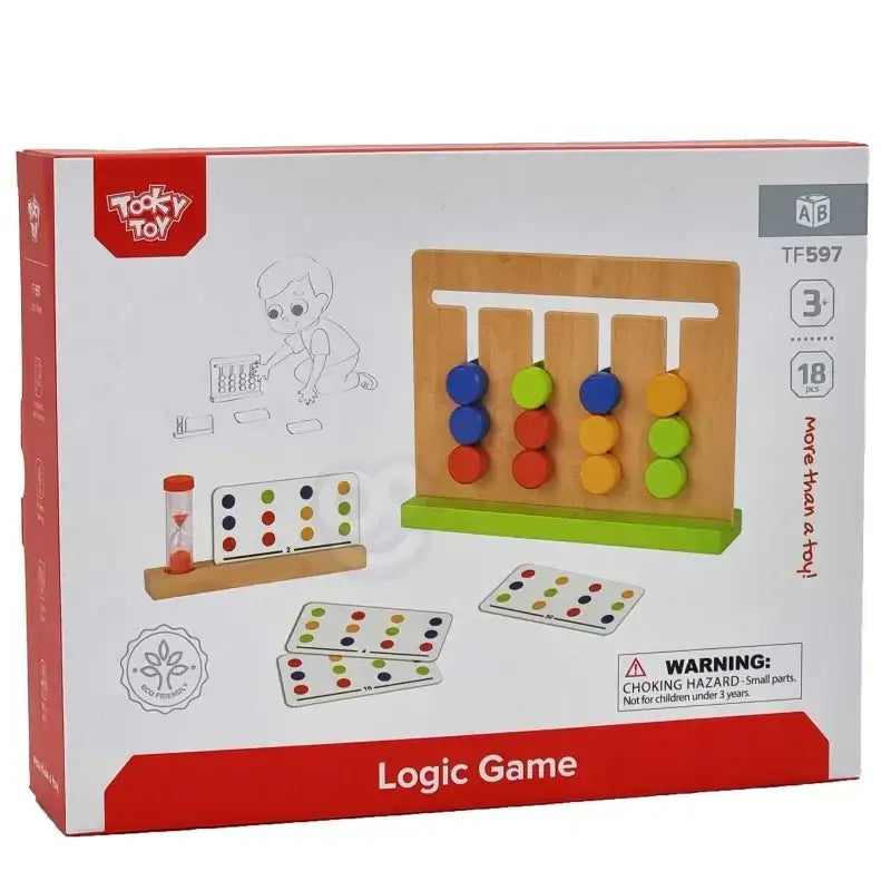 Kolorowa układanka TOOKY TOY gra logiczna - zabawki-dla-dziewczynki
