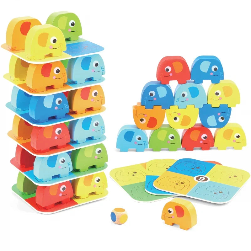 WOOPIE GREEN Słonik na Słoniku Gra Zręcznościowa FSC - zabawki-dla-dziewczynki