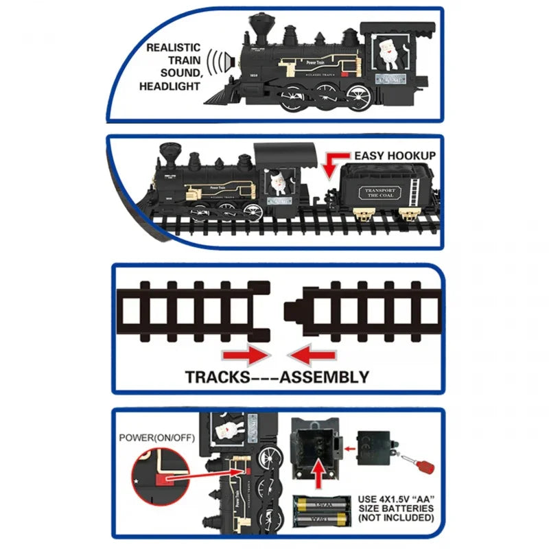WOOPIE Pociąg Lokomotywa Zestaw XXL Tor 403 cm - zabawki-dla-dziewczynki