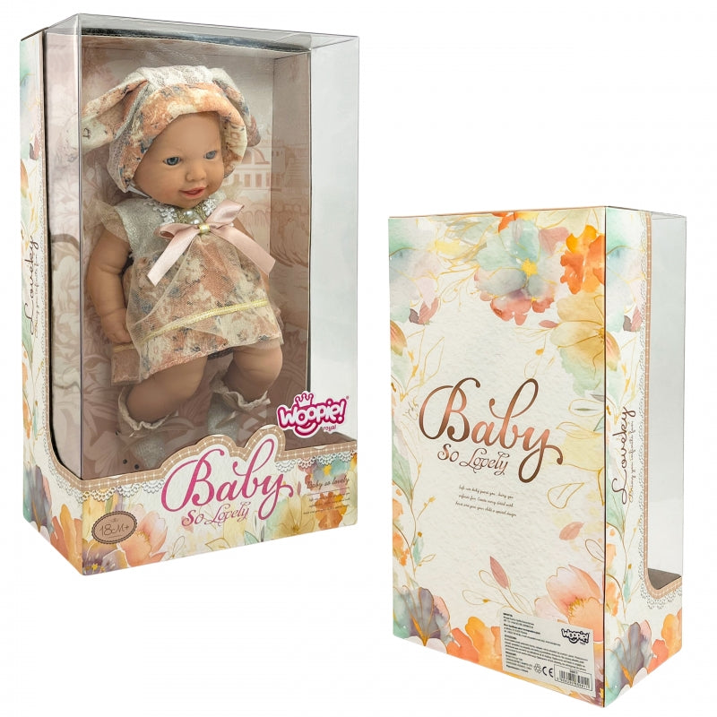 4-WOOPIE ROYAL Lalka Bobas Vintage 24 cm w Sukience i Czapeczce Króliczka-4