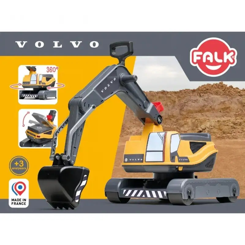 FALK Koparka Przegubowa Volvo Obrotowa pojazd do zabawy w domu i ogrodzie - zabawki-dla-dziewczynki