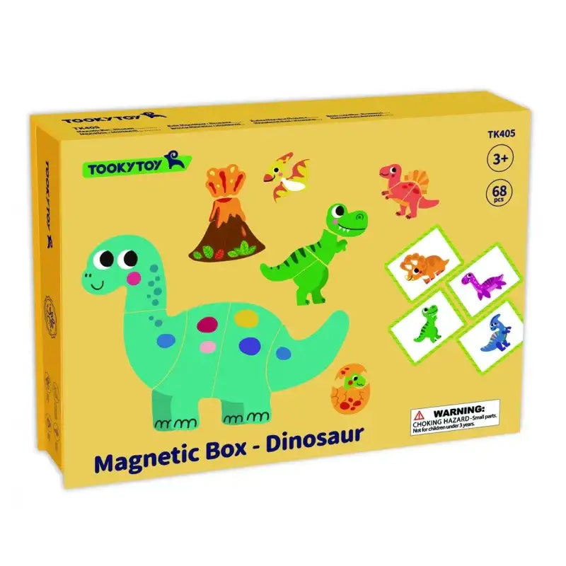 Magnetyczne puzzle TOOKY TOY układanka dinozaury dla maluchów - zabawki-dla-dziewczynki