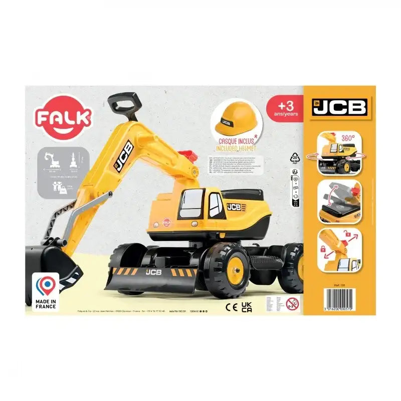 Żółta koparka JCB zabawka z ruchomym ramieniem - zabawki-dla-dziewczynki