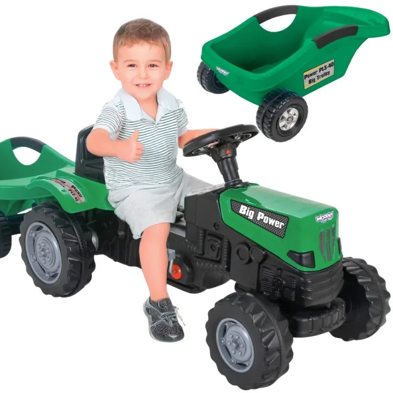 WOOPIE Traktor na Pedały Big PowerTrac z Przyczepą XXL - zabawki-dla-dziewczynki