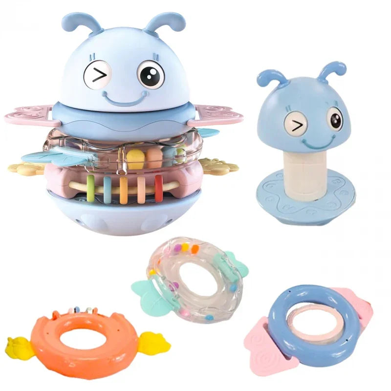 2-WOOPIE Baby Wańka Wstańka Zabawka Sensoryczna 2w1 Grzechotka Gryzak-2