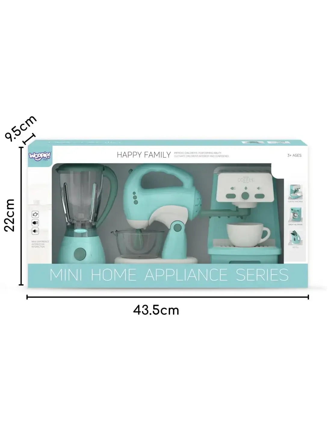 9-WOOPIE Zestaw AGD 3w1 Ekspres Mikser Blender Efekty Dźwiękowe Świetlne-9