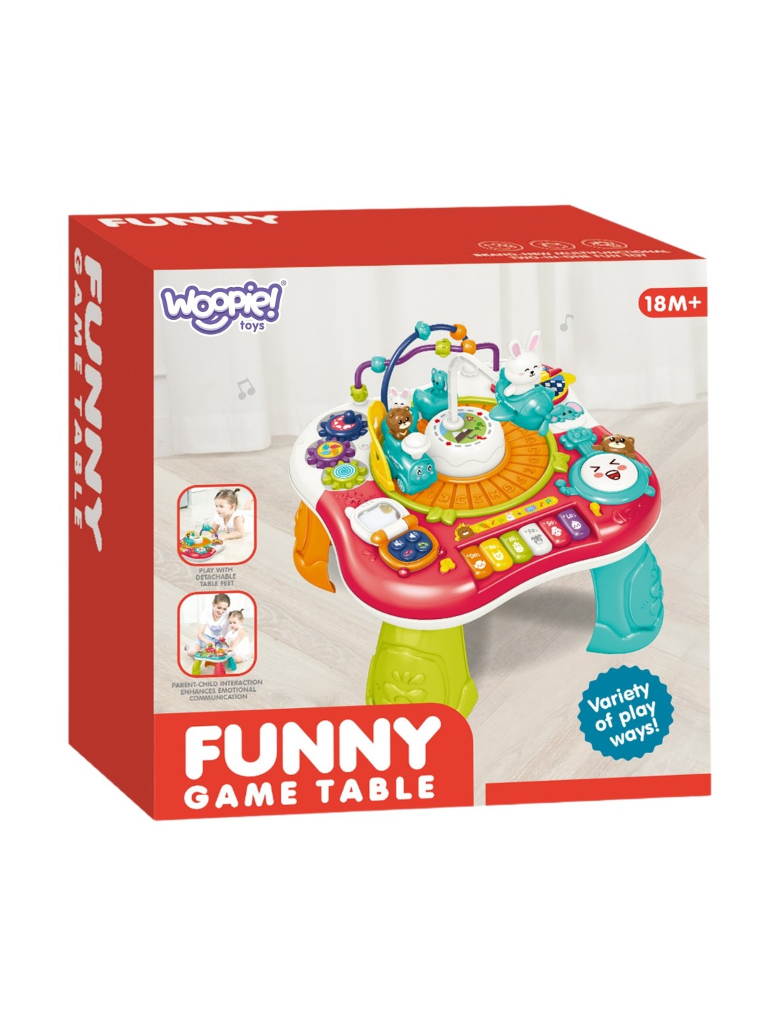 7-WOOPIE BABY Stolik Edukacyjny Interaktywny 2w1 Pianinko Dźwięki-7