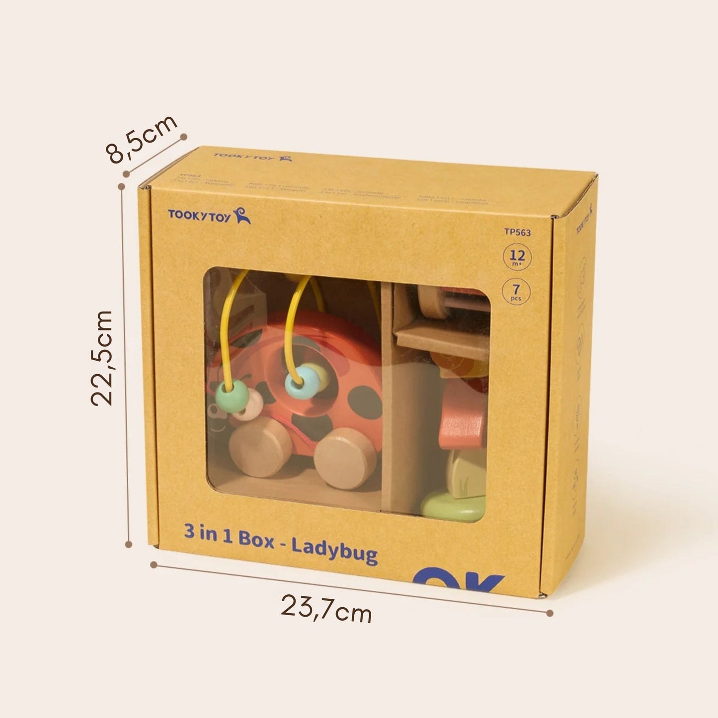 7-TOOKY TOY Zestaw Biedronka do Zabawy Rozwojowej 3w1-7