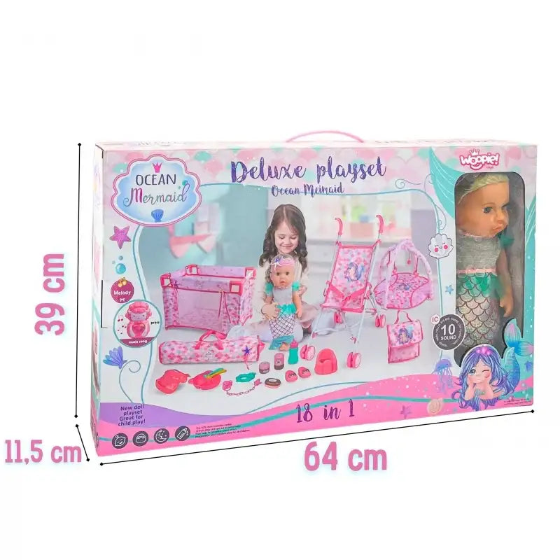 Interaktywna lalka WOOPIE 36 cm bobas syrenka zabawa edukacyjna - zabawki-dla-dziewczynki