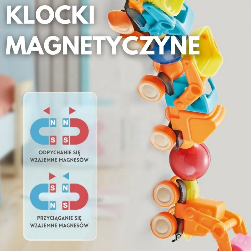2-WOOPIE Magnetyczne Klocki Konstrukcyjne Pojazdy 52 el.-2