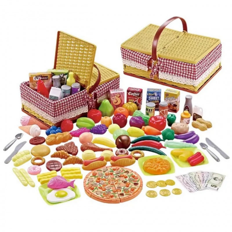 3-WOOPIE Kosz Piknikowy Owoce Warzywa Fast Food Zestaw XXL 103el.-3