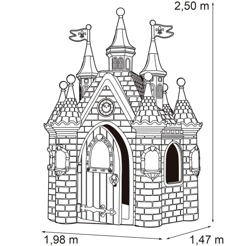 FEBER Ogromny pałac księżniczki Super Palace Domek Ogrodowy - zabawki-dla-dziewczynki