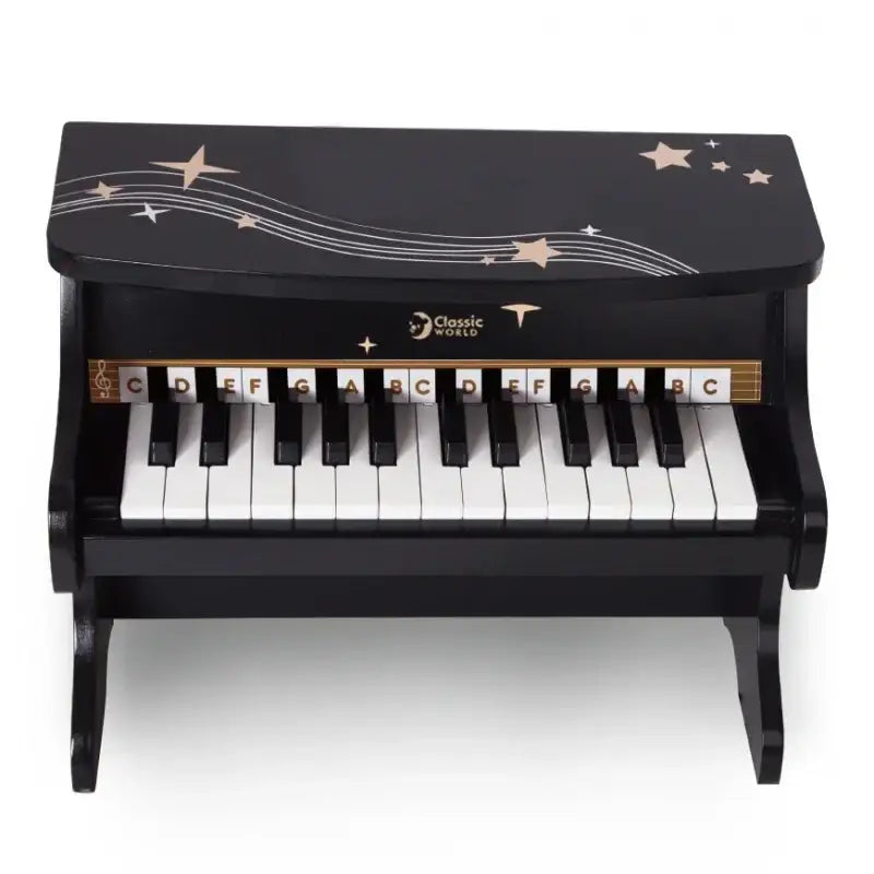 CLASSIC WORLD czarne pianino drewniana zabawka edukacyjna - zabawki-dla-dziewczynki