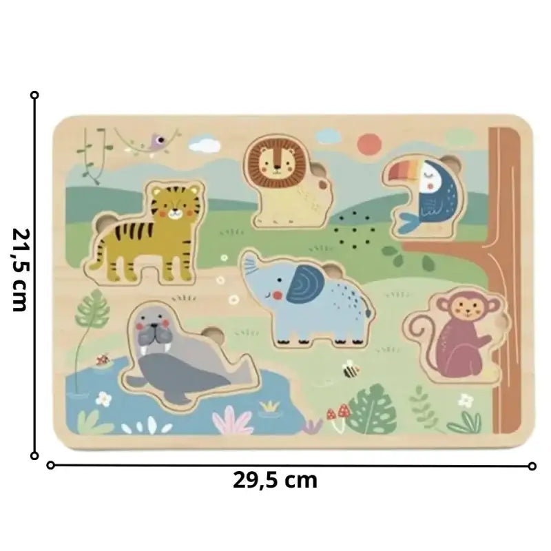 Interaktywne puzzle drewniane TOOKY TOY - zabawki-dla-dziewczynki