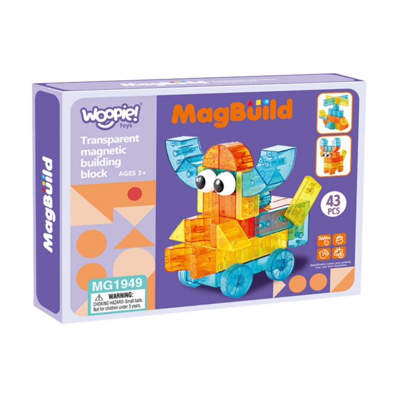 4-WOOPIE Przezroczyste Magnetyczne Klocki Konstrukcyjne 43 el.-4