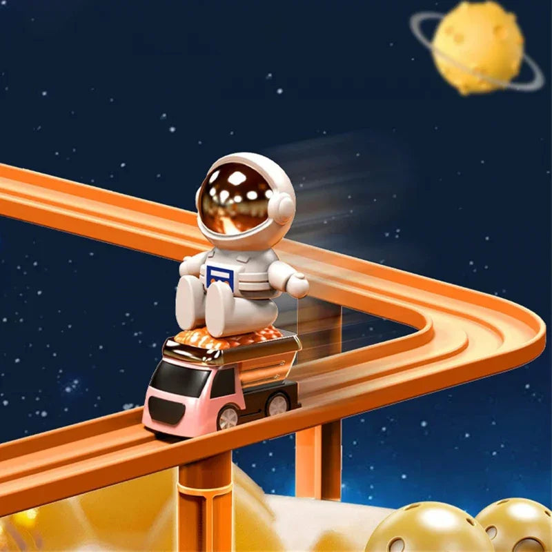 WOOPIE Interaktywny Tor Przeszkód Samochodowy " Kosmiczna Przygoda Astronauty" - zabawki-dla-dziewczynki