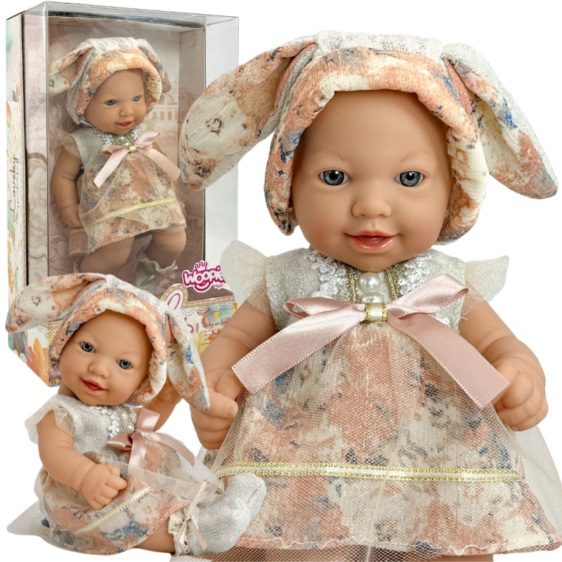 3-WOOPIE ROYAL Lalka Bobas Vintage 24 cm w Sukience i Czapeczce Króliczka-3