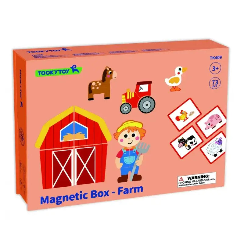TOOKY TOY układanka farma puzzle magnetyczna edukacyjna zabawka - zabawki-dla-dziewczynki