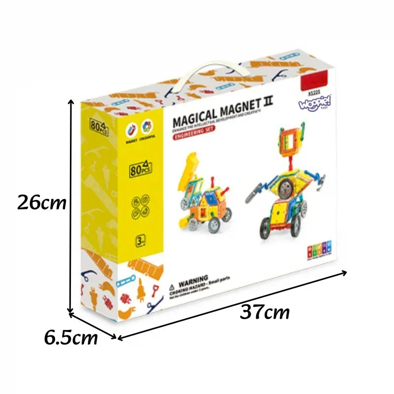 Magnetyczne klocki 3D WOOPIE pojazdy zabawka edukacyjna - zabawki-dla-dziewczynki