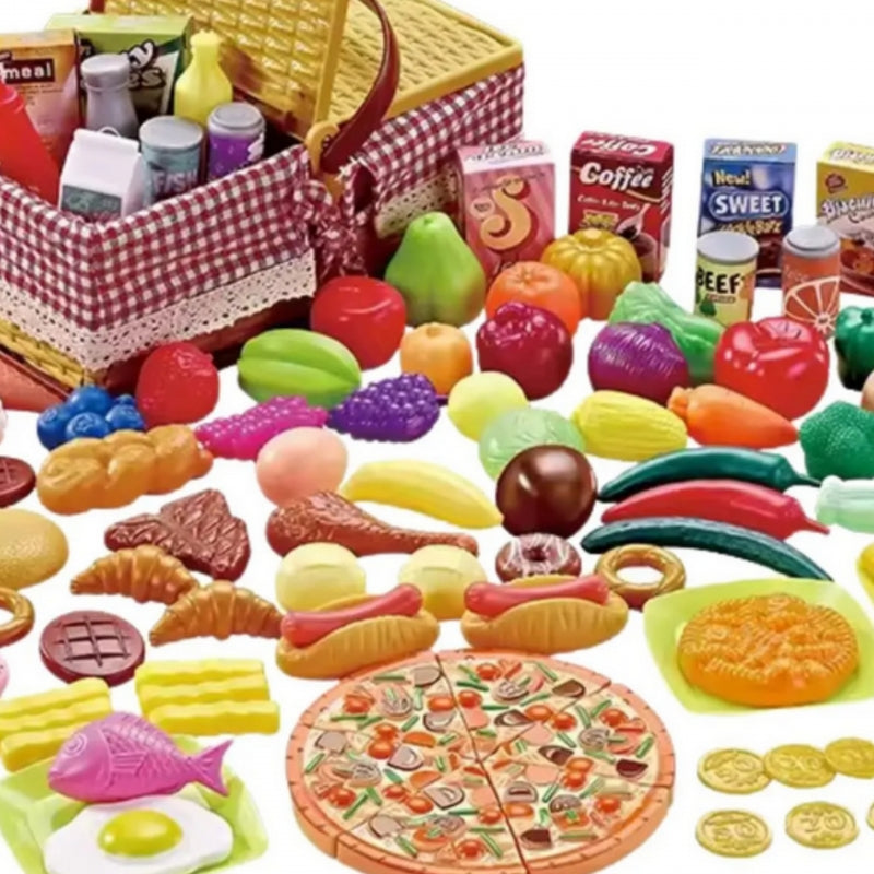 2-WOOPIE Kosz Piknikowy Owoce Warzywa Fast Food Zestaw XXL 103el.-2