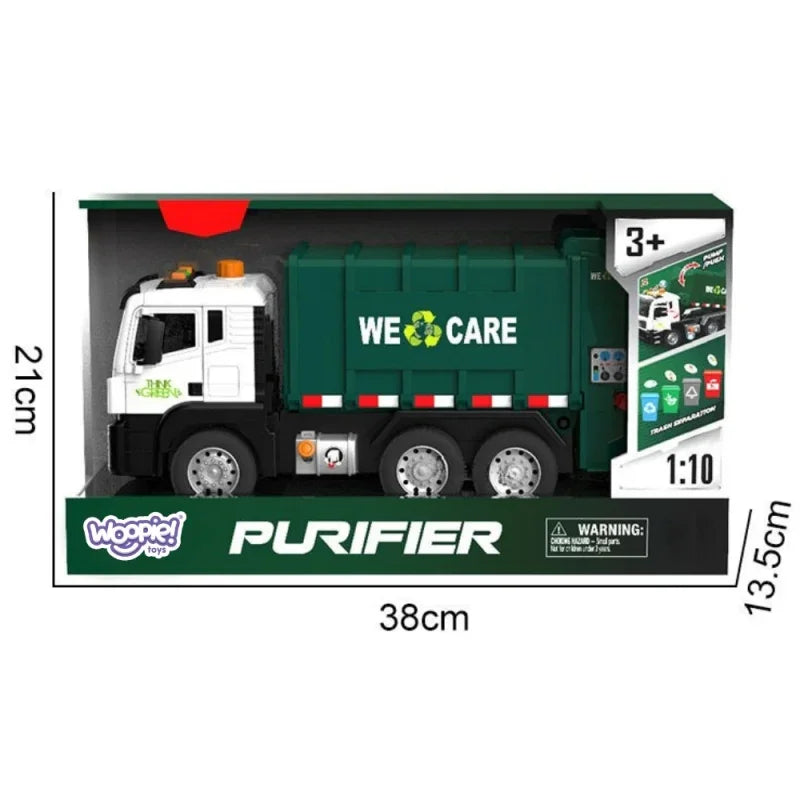 WOOPIE Śmieciarka Ciężarówka Segregacja Śmieci - skala 1:10 - zabawki-dla-dziewczynki