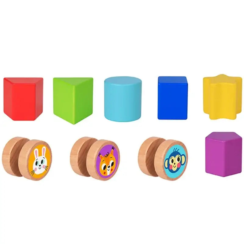 TOOKY TOY Kostka Edukacyjna Sorter Labirynt Przeplatanka Zwierzątka - zabawki-dla-dziewczynki
