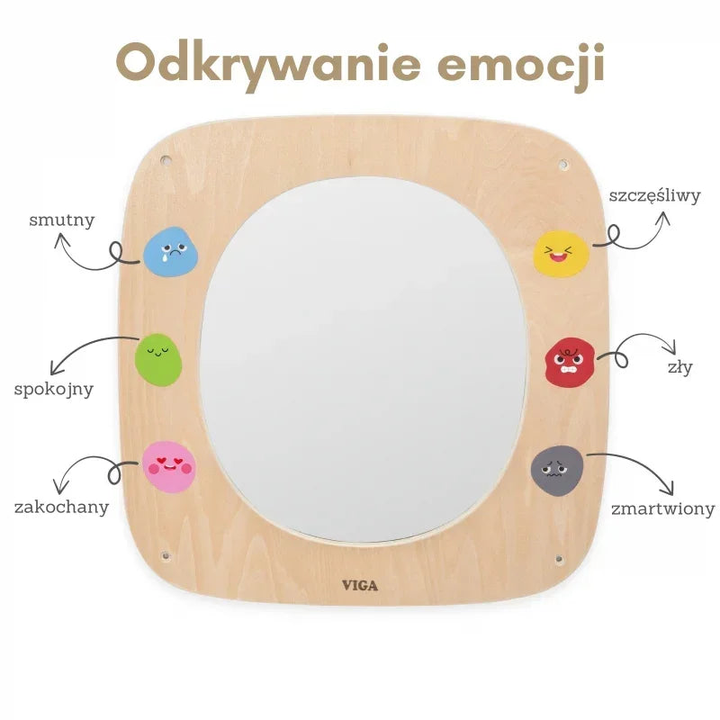 Tablica VIGA z lustrem i emotkami interaktywny zestaw dla dzieci - zabawki-dla-dziewczynki